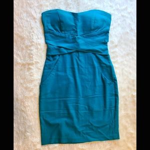 Teeze Me Brand. Teal strapless mini dress. Size 4